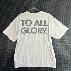 TO ALL GLORY Shakawear white casual printed logo T Shirt Men’s Size Large